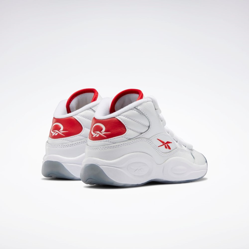 Reebok Question Mid Shoes - Preschool Bílé Červené Bílé | YKQJB2513