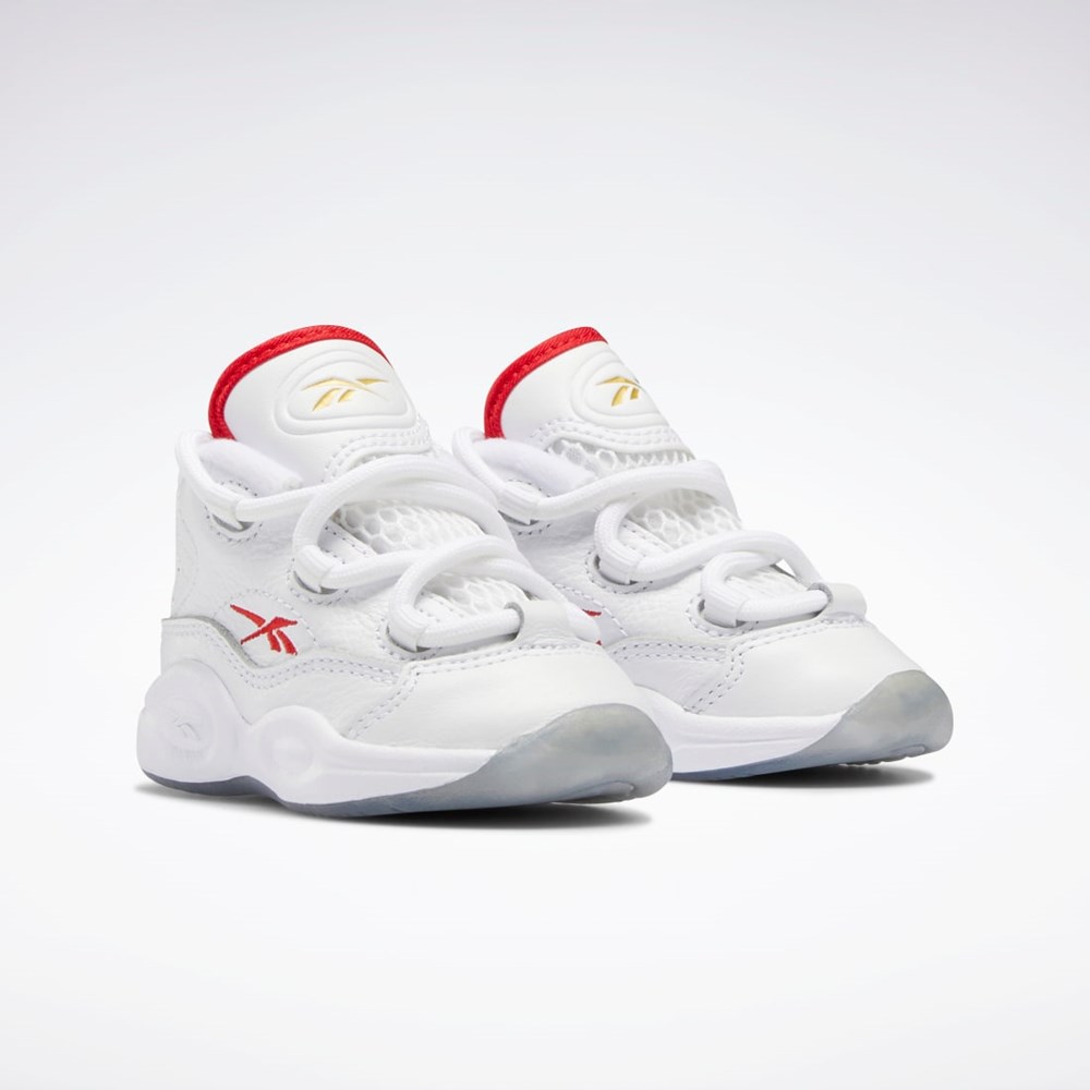 Reebok Question Mid Shoes - Toddler Bílé Červené Bílé | JODBR0714