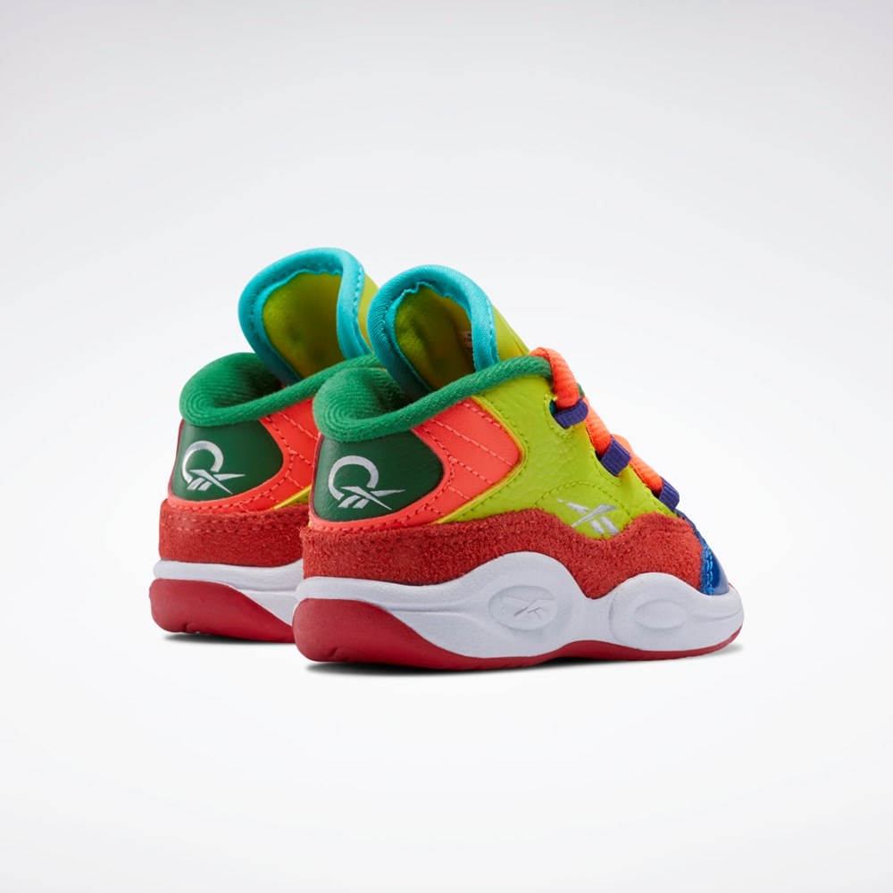 Reebok Question Mid Shoes - Toddler Oranžové Žluté Fialové | URYFO9862