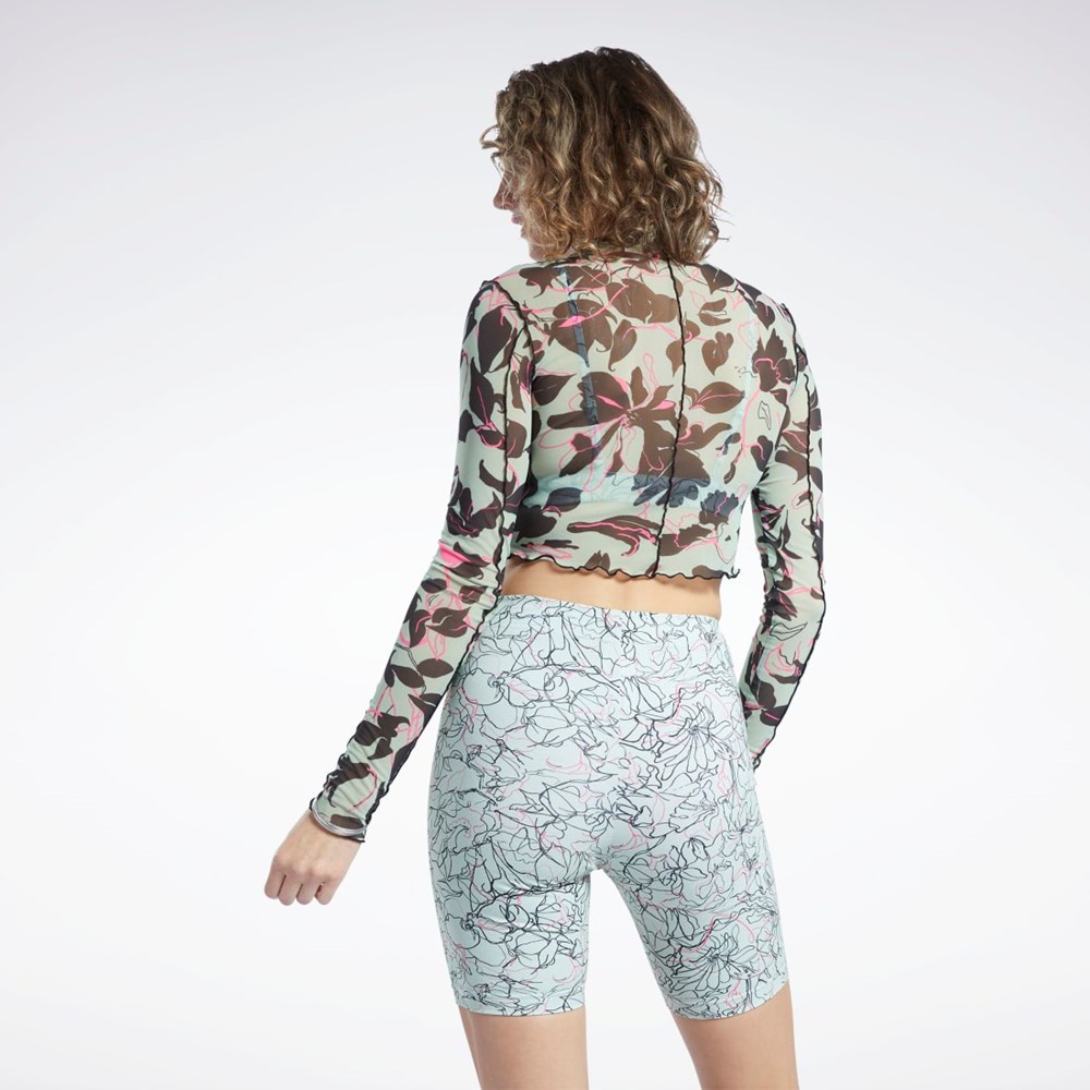 Reebok Reebok Classics Flourishing Floral Print Mesh Long Sleeve Shirt Světle | JAECH0623