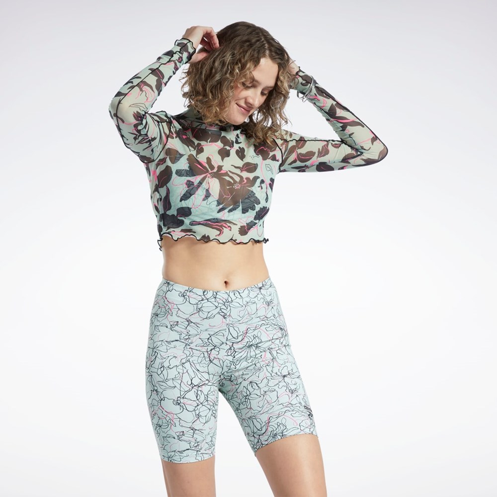 Reebok Reebok Classics Flourishing Floral Print Mesh Long Sleeve Shirt Světle | JAECH0623