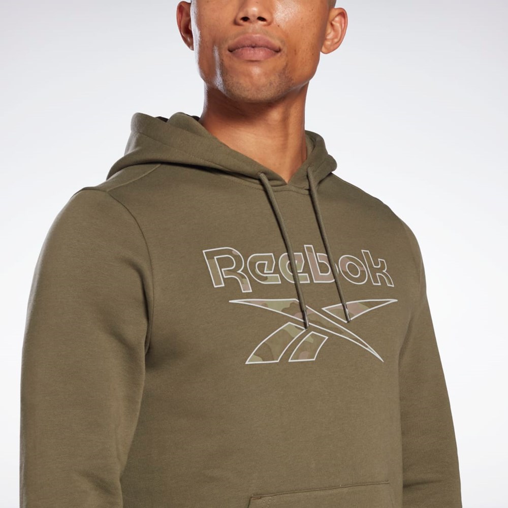 Reebok Reebok Identity Big Logo Hoodie Zelene | LODQG0136