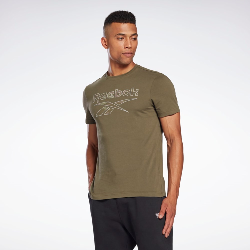 Reebok Reebok Identity Big Logo T-Shirt Zelene | DENJZ0153