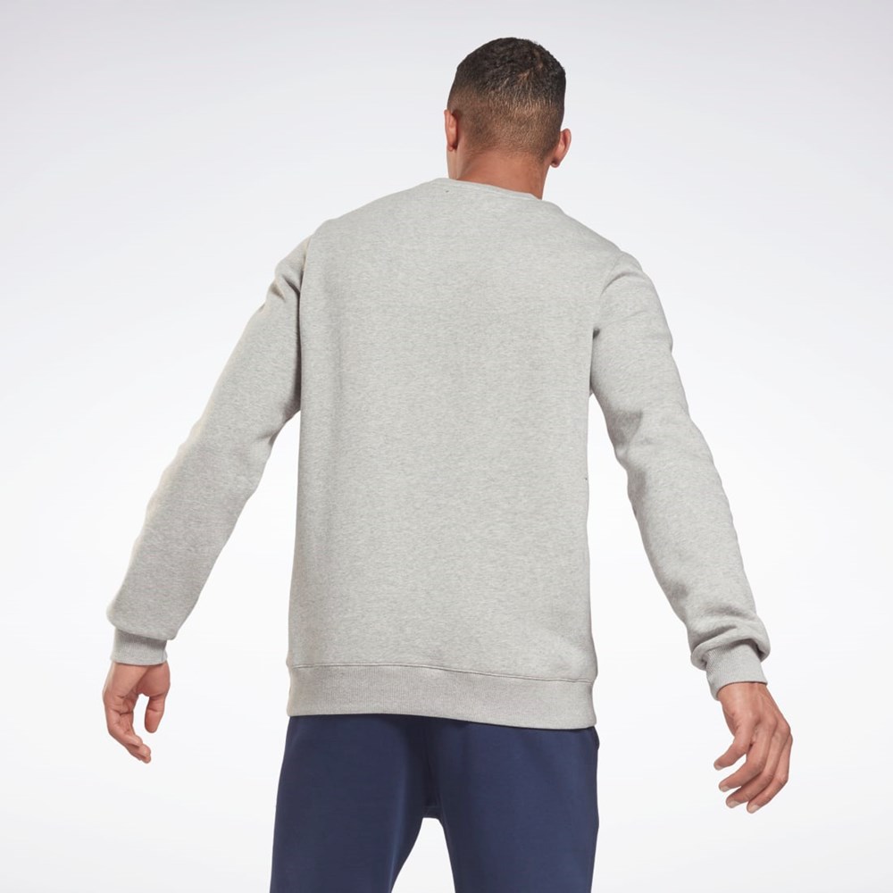 Reebok Reebok Identity Fleece Crew Sweatshirt Šedé Černé | FPQMH5142