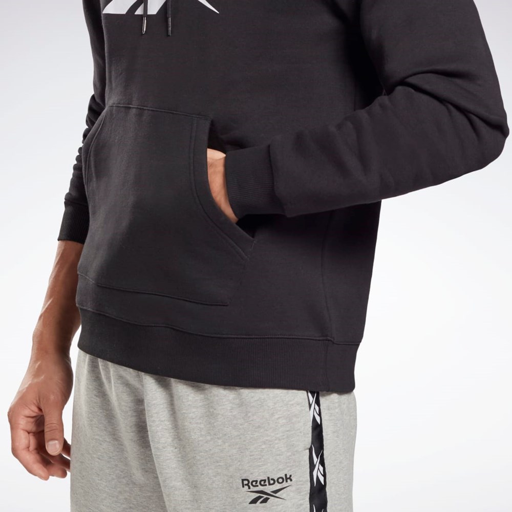 Reebok Reebok Identity Fleece Hoodie Černé Bílé | NXPUT9867