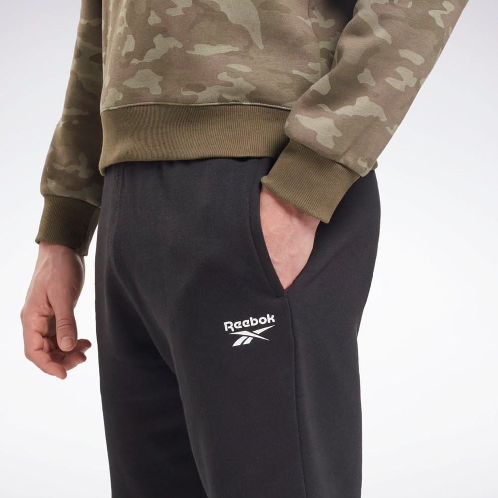 Reebok Reebok Identity Fleece Shorts Černé | VTZPL6529