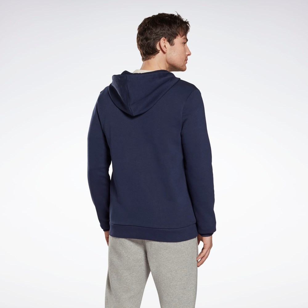 Reebok Reebok Identity Fleece Zip-Up Hoodie Tmavě Blankyt | EINKR3695