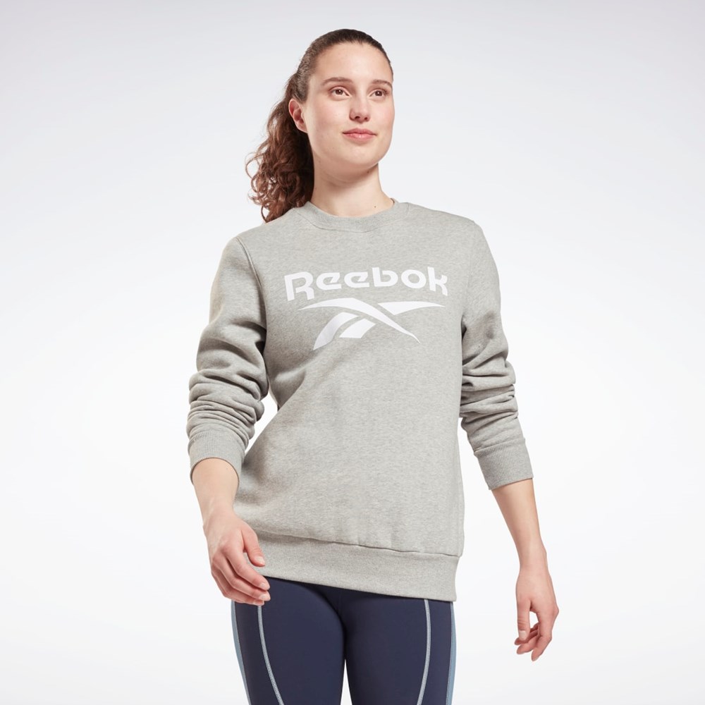 Reebok Reebok Identity Logo Fleece Crew Sweatshirt Šedé | UMXYS9735