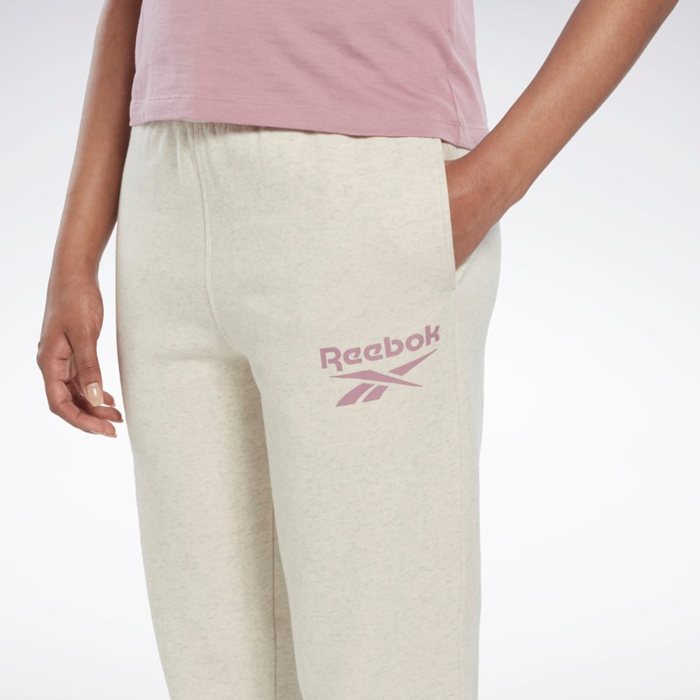 Reebok Reebok Identity Logo Fleece Joggers Bílé | HIOYX9542