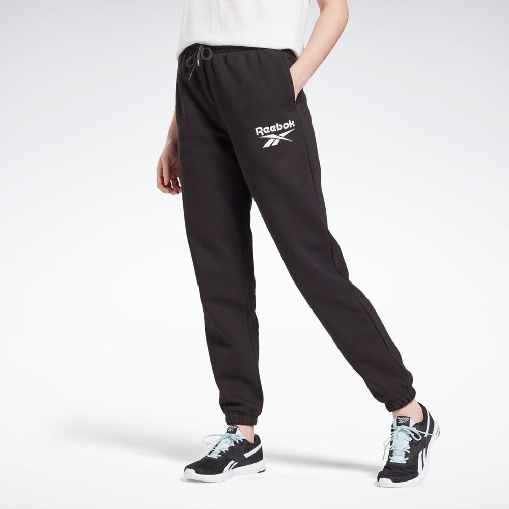 Reebok Reebok Identity Logo Fleece Joggers Černé | HMELO7931