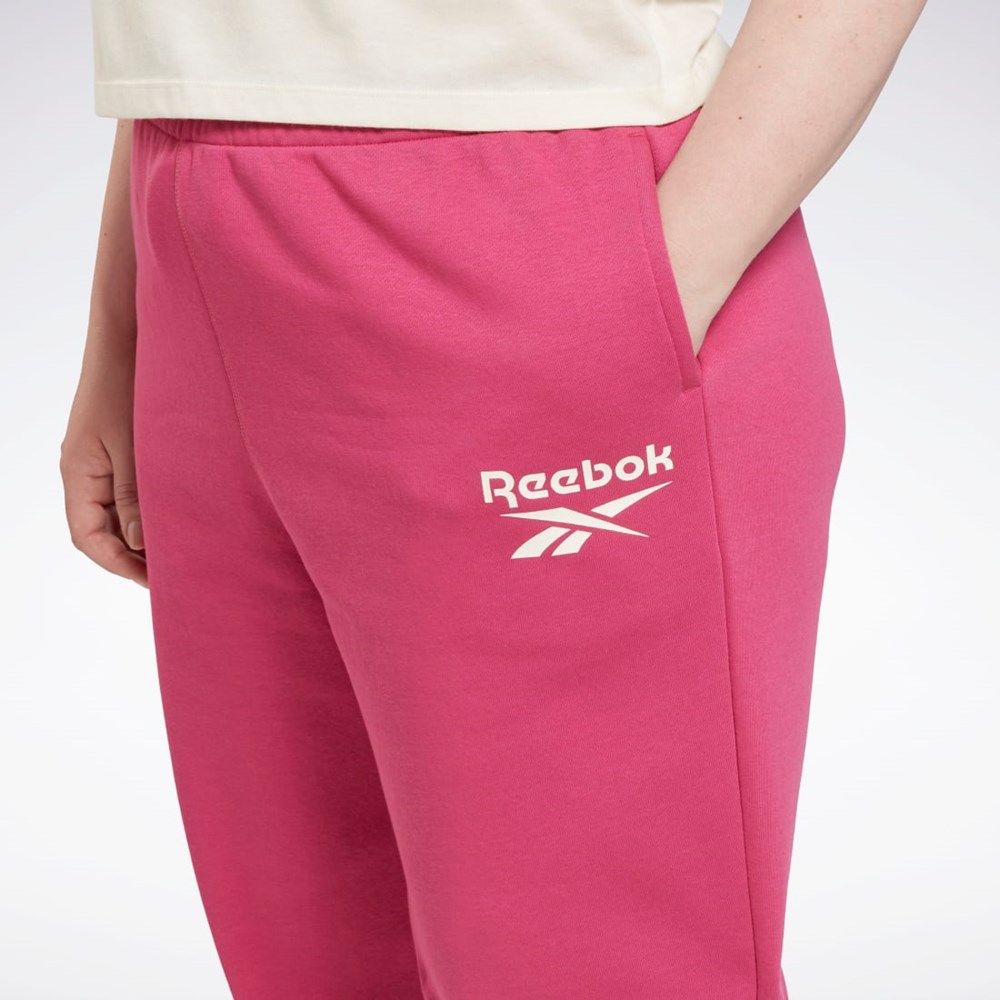 Reebok Reebok Identity Logo Fleece Joggers (Plus Size) Růžové | NYIEB5879