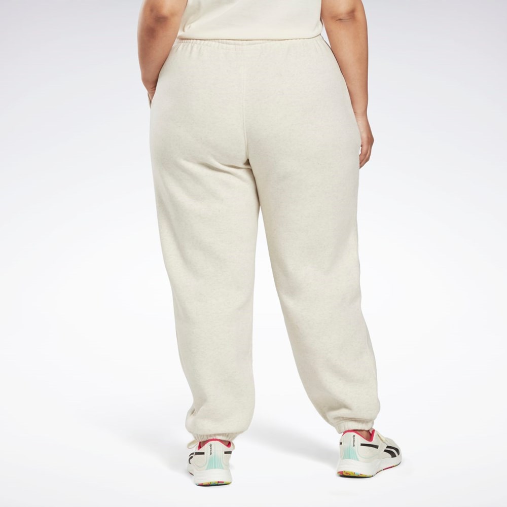 Reebok Reebok Identity Logo Fleece Joggers (Plus Size) Bílé | RFQSA4219