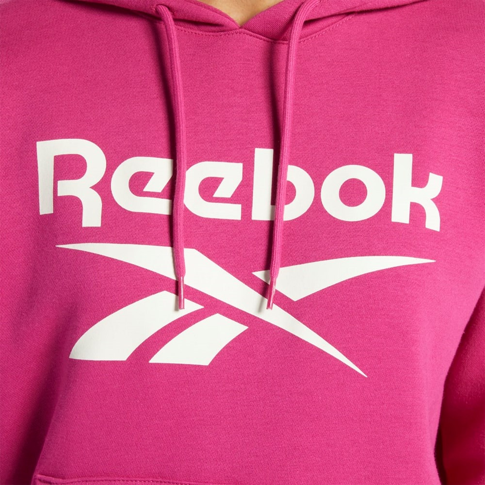 Reebok Reebok Identity Logo Fleece Pullover Hoodie Růžové | FLNMG7590