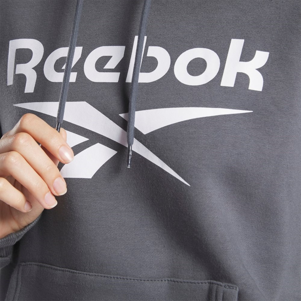 Reebok Reebok Identity Logo Fleece Pullover Hoodie Šedé | SHOPA7395