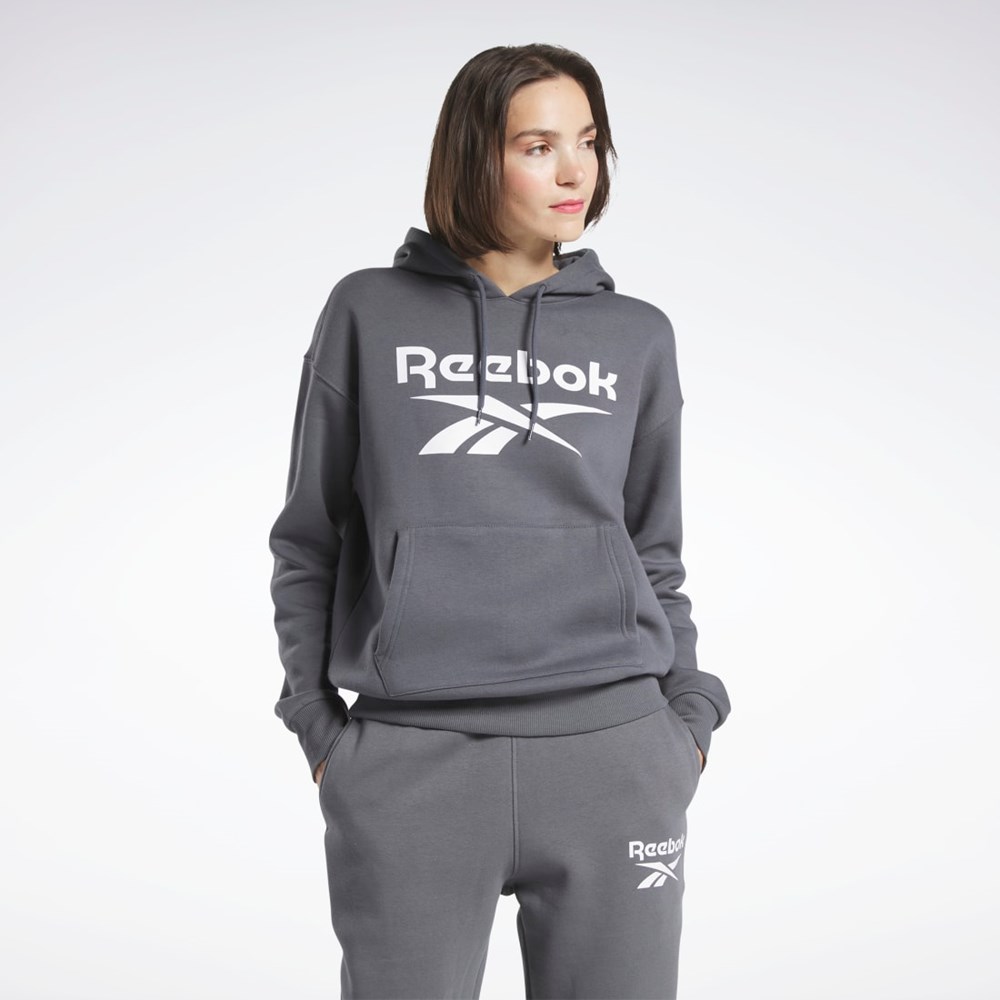 Reebok Reebok Identity Logo Fleece Pullover Hoodie Šedé | SHOPA7395