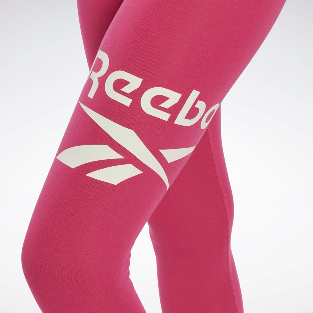 Reebok Reebok Identity Logo Leggings Růžové | JYQDI5380