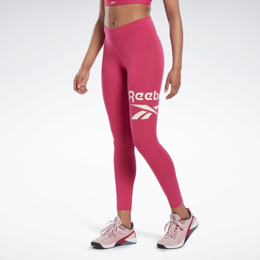 Reebok Reebok Identity Logo Leggings Růžové | JYQDI5380