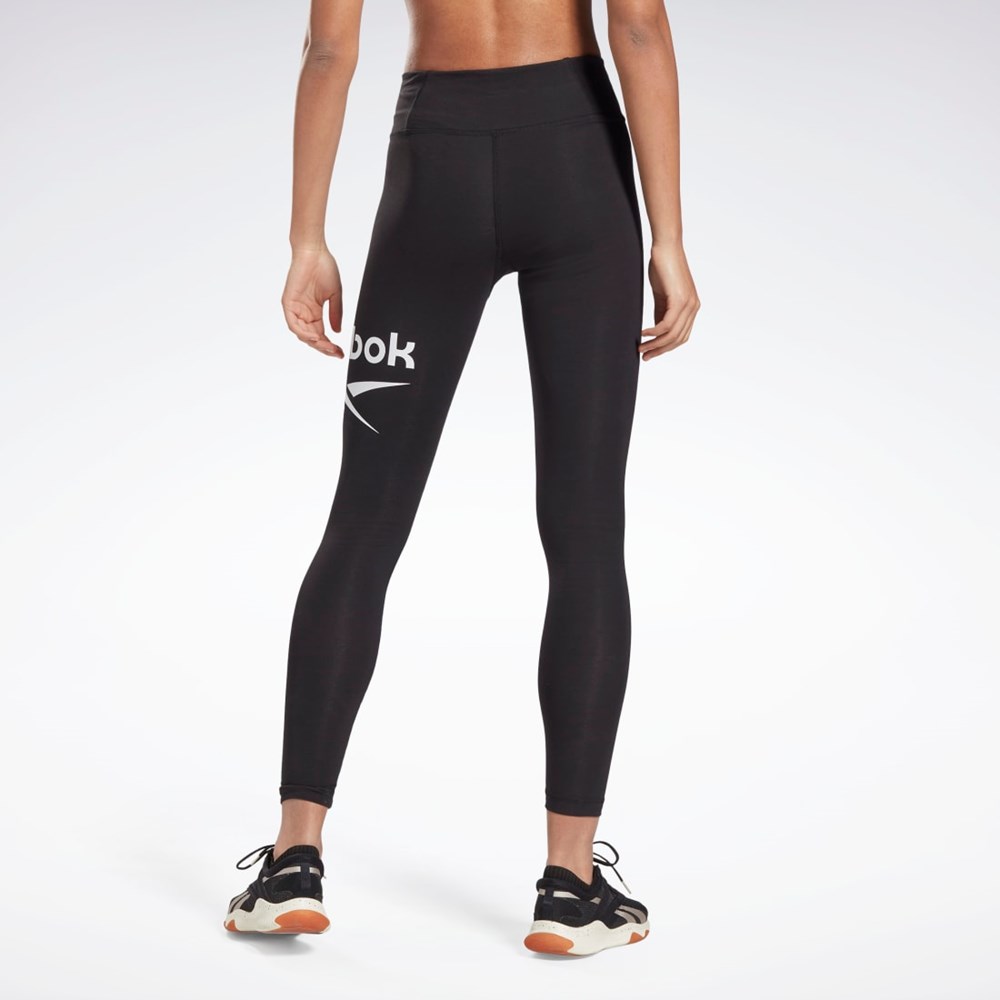 Reebok Reebok Identity Logo Leggings Černé | WUNZT3981