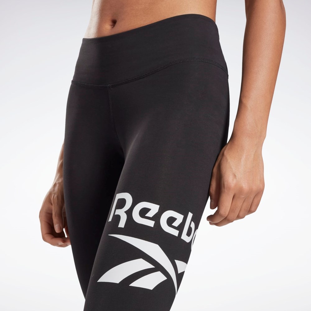 Reebok Reebok Identity Logo Leggings Černé | WUNZT3981