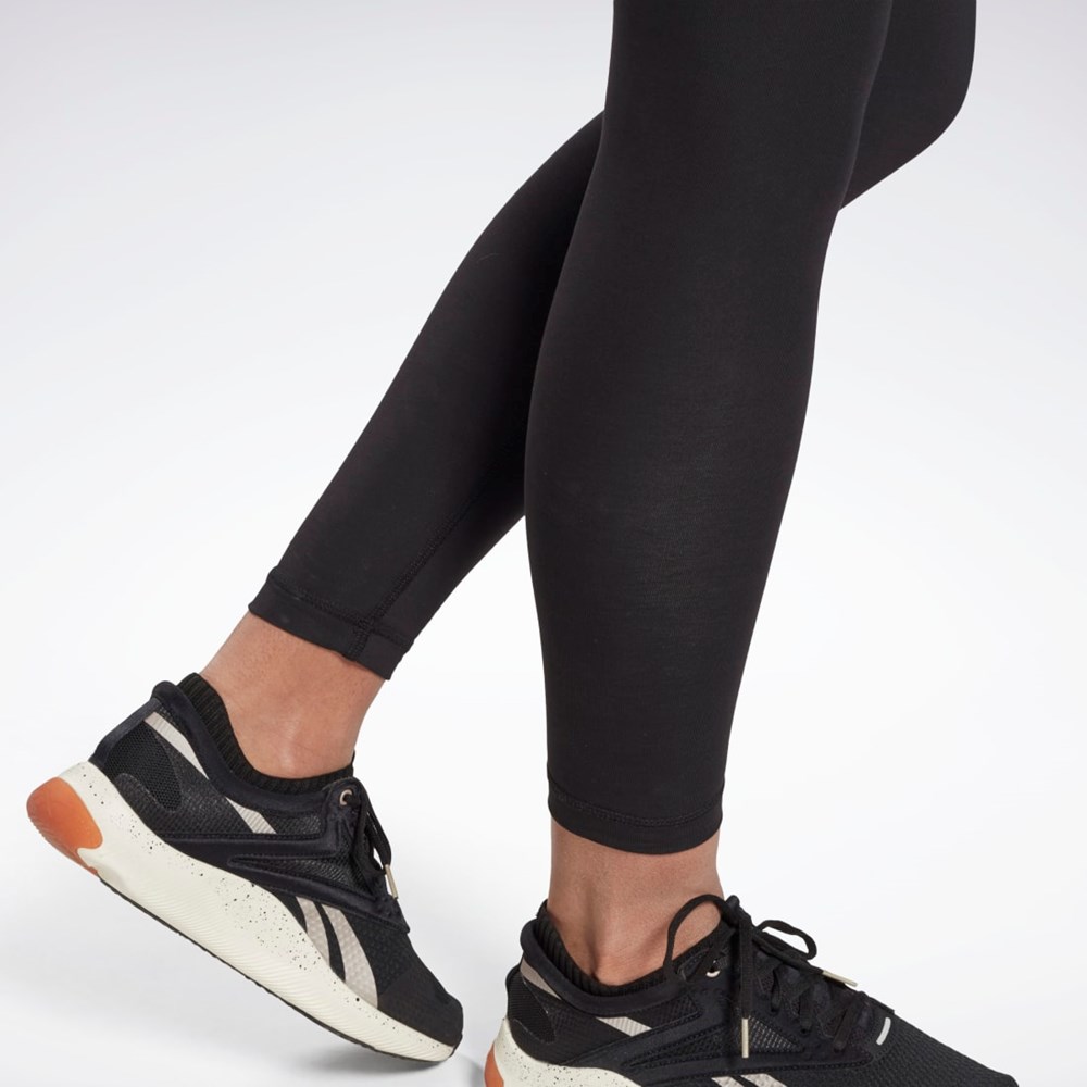 Reebok Reebok Identity Logo Leggings Černé | WUNZT3981