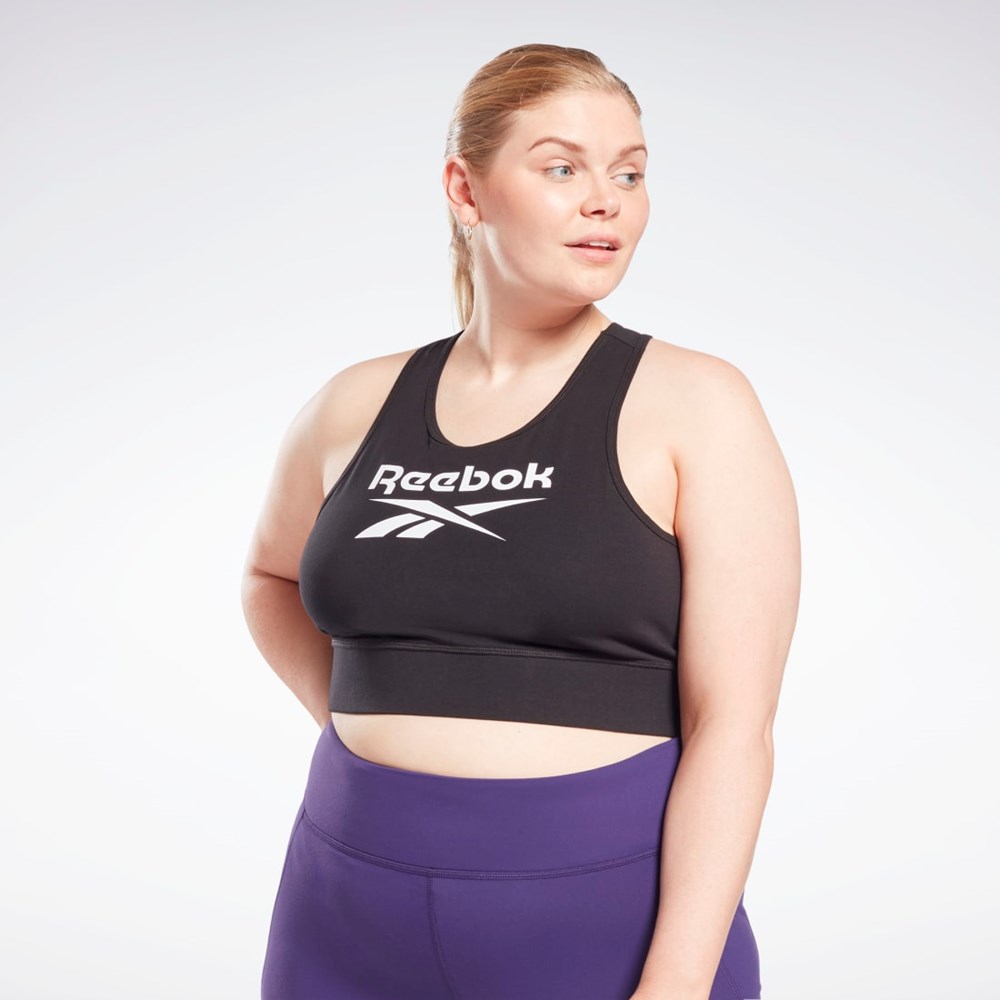 Reebok Reebok Identity Sports Bra (Plus Size) Černé | SUHAC8145