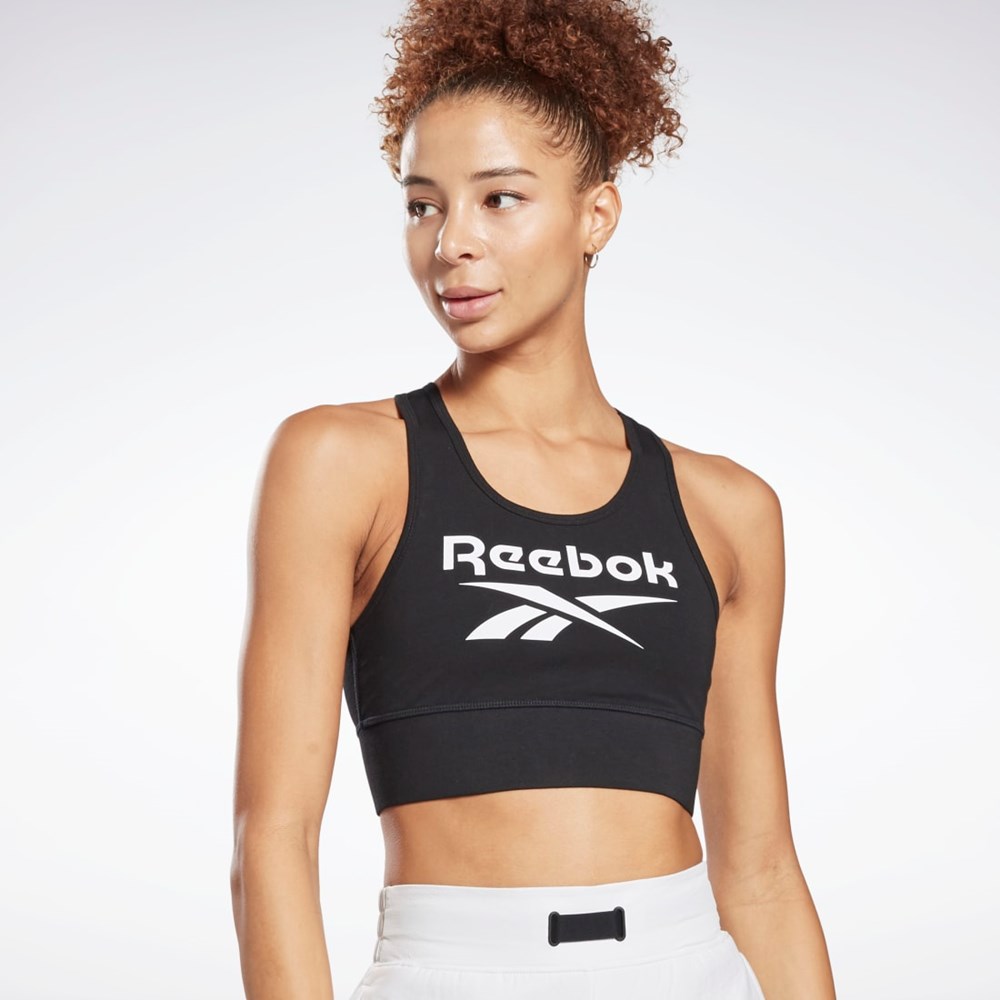 Reebok Reebok Identity Sports Bra Černé | MNIWC7284