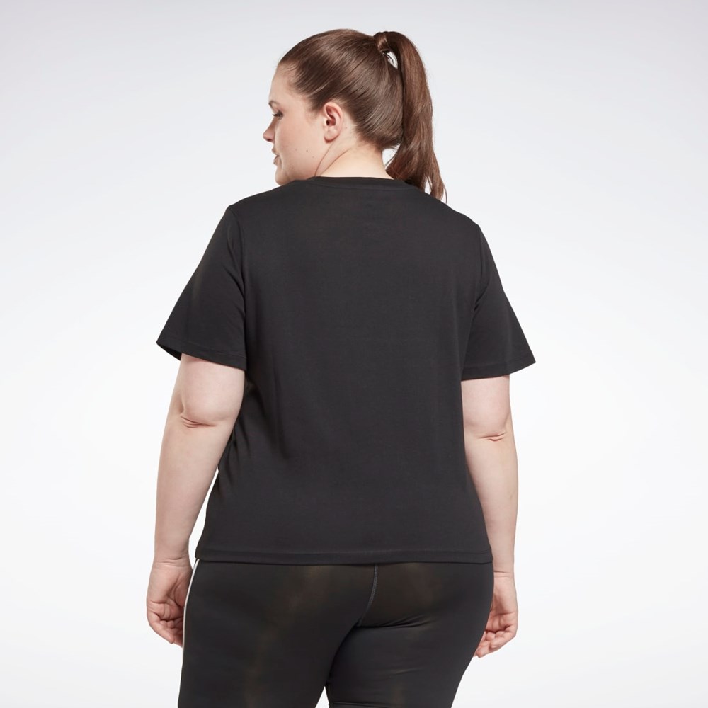 Reebok Reebok Identity T-Shirt (Plus Size) Černé | PRUJK3062