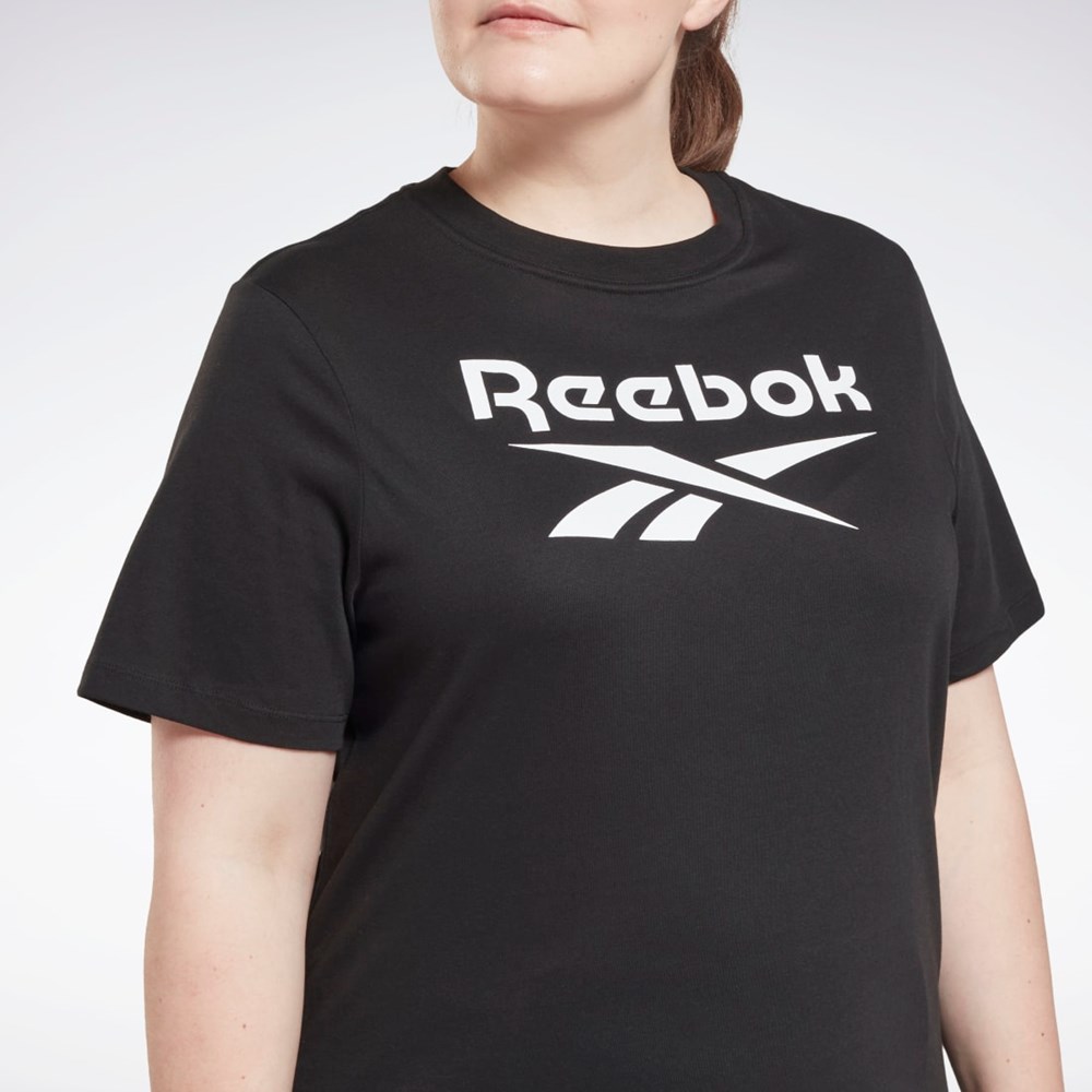 Reebok Reebok Identity T-Shirt (Plus Size) Černé | PRUJK3062