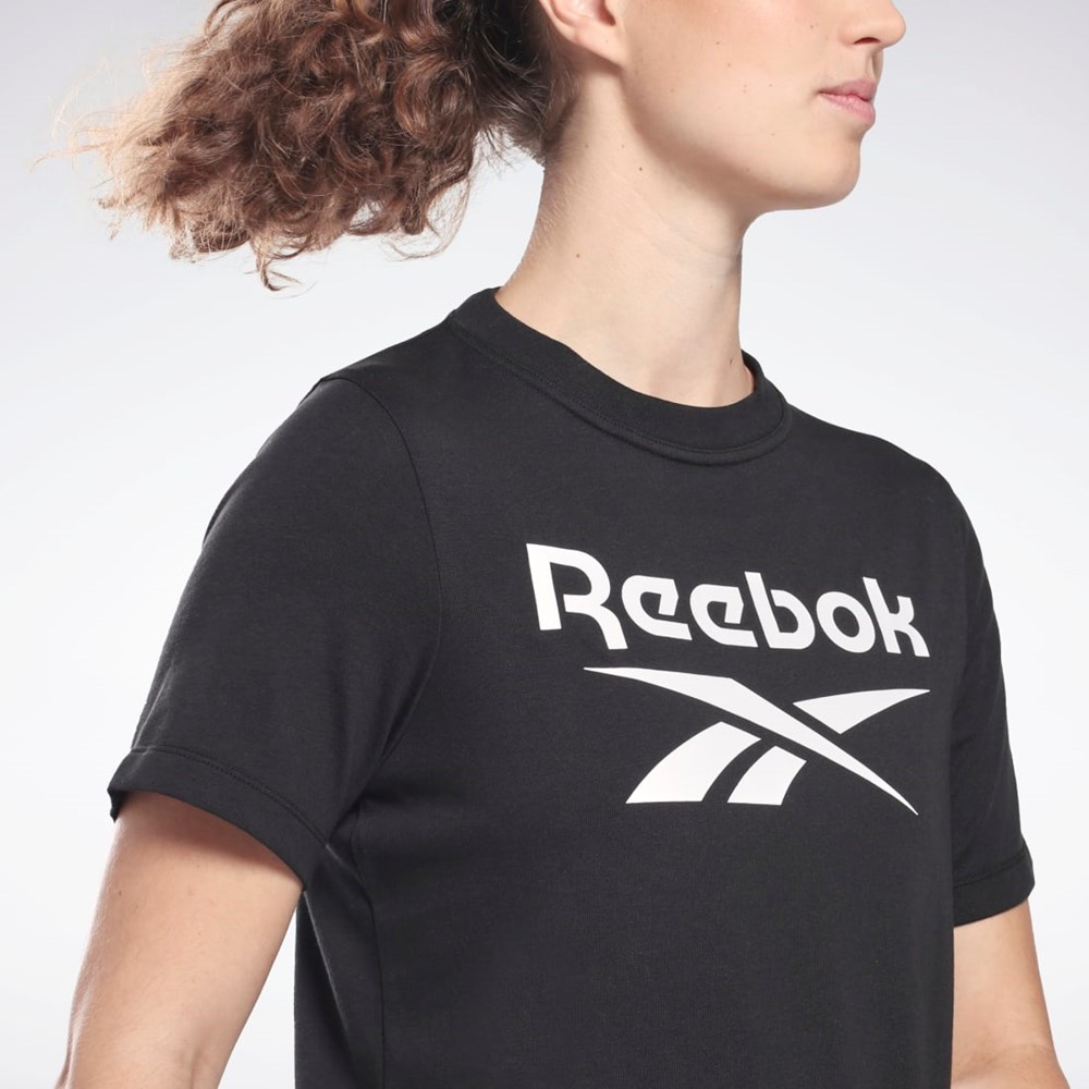 Reebok Reebok Identity T-Shirt Černé | RYZFQ1602