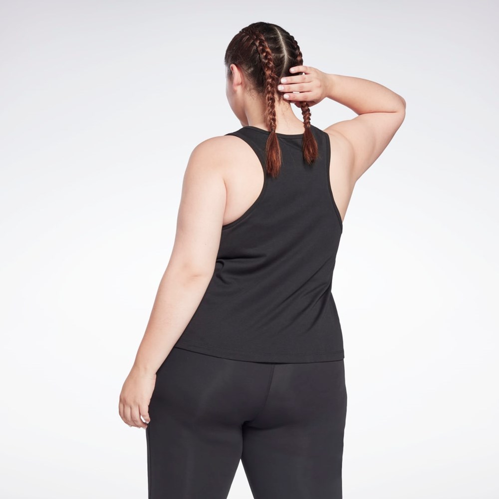 Reebok Reebok Identity Tank Top (Plus Size) Černé | RFYSK1075