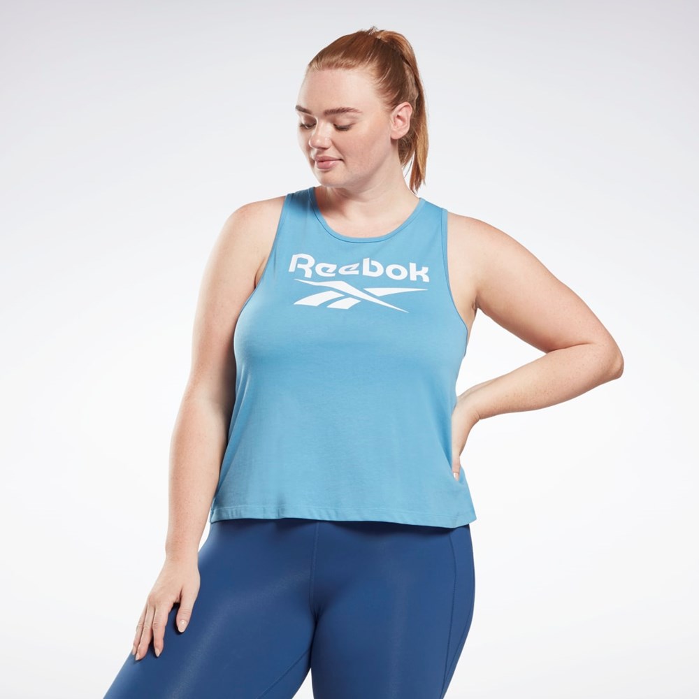 Reebok Reebok Identity Tank Top (Plus Size) Blankyt | YNFOA1673