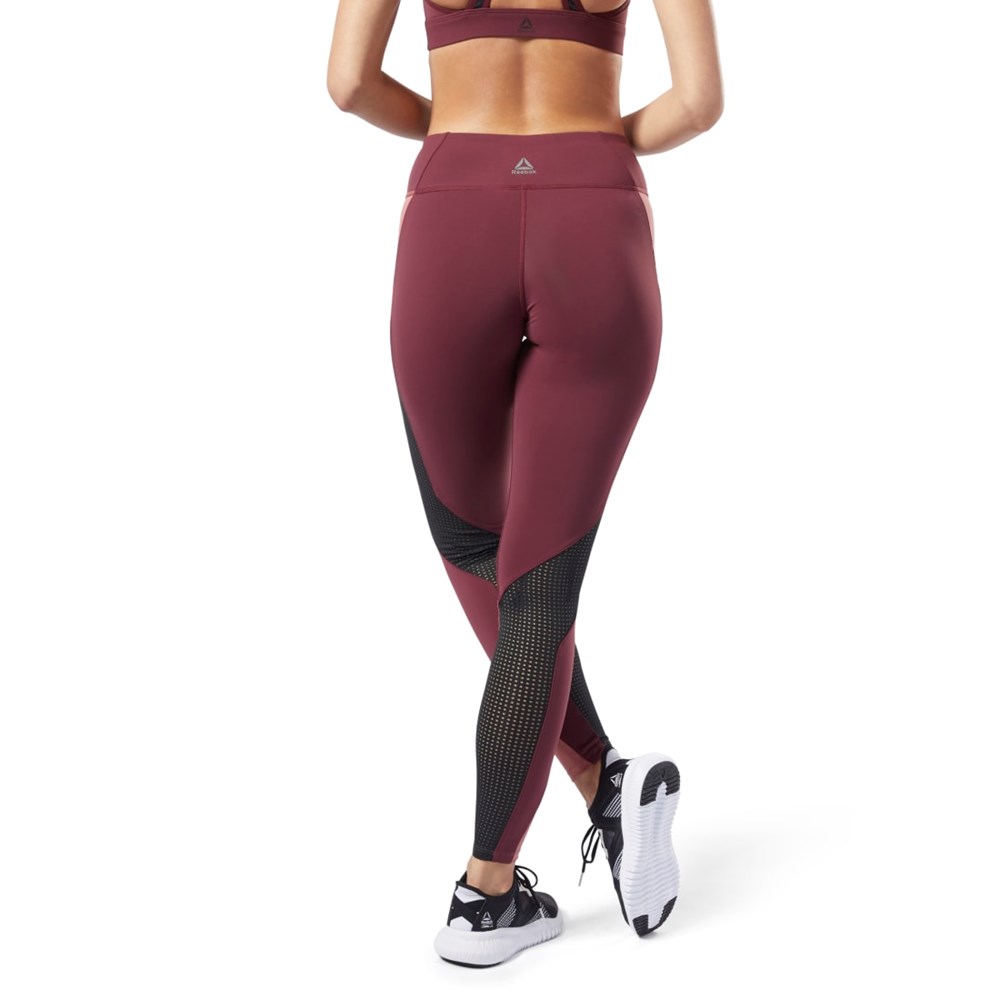 Reebok Reebok Lux 2 Leggings Vínové Růžové | RTOFD7813