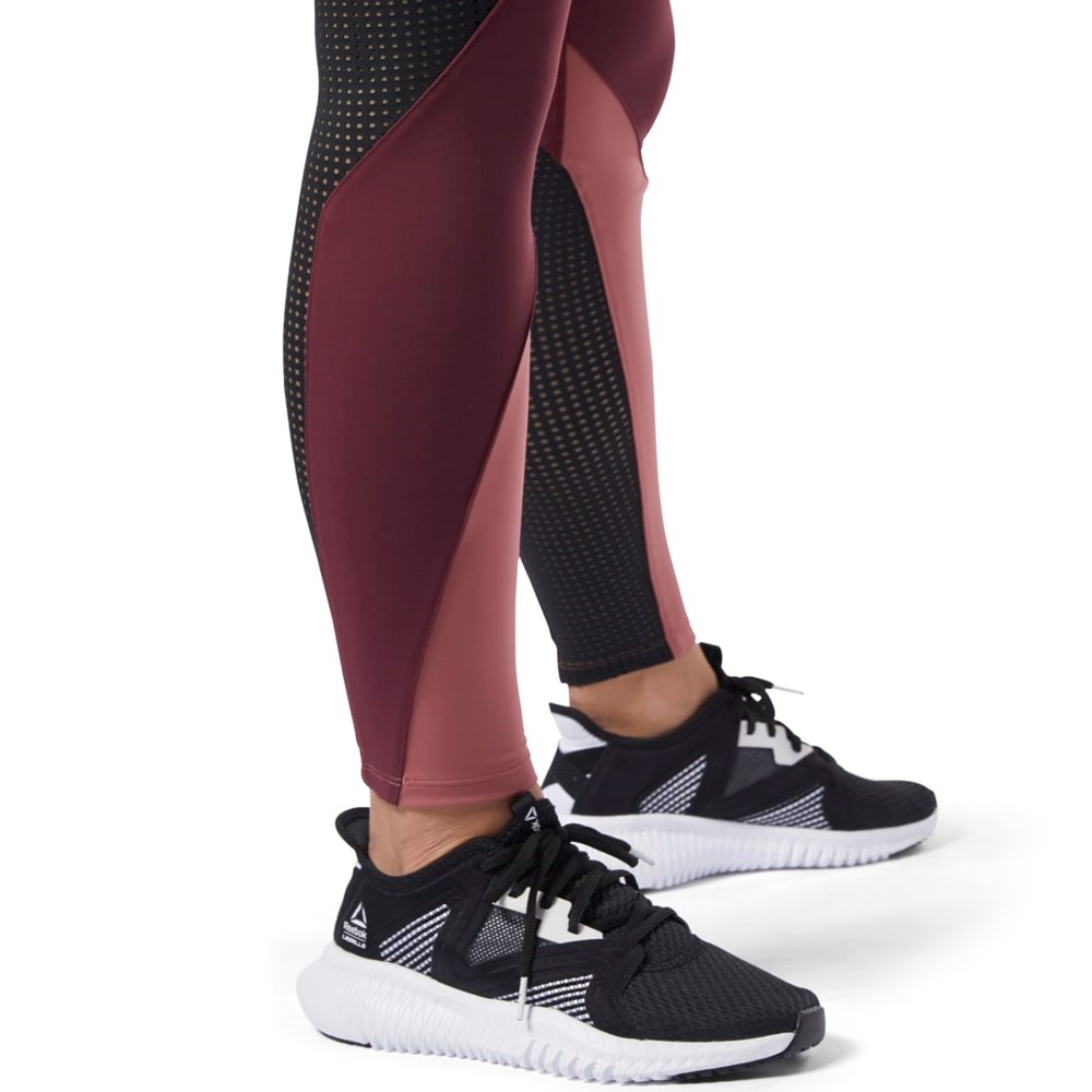 Reebok Reebok Lux 2 Leggings Vínové Růžové | RTOFD7813