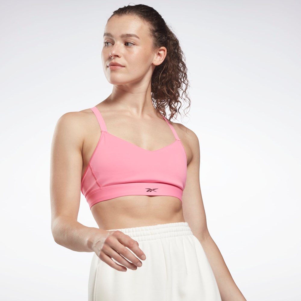 Reebok Reebok Lux Páskové Sports Bra Růžové | WRFKX9403