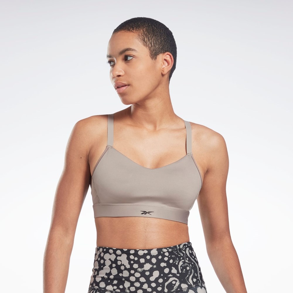 Reebok Reebok Lux Páskové Sports Bra Šedé | EABHG8906