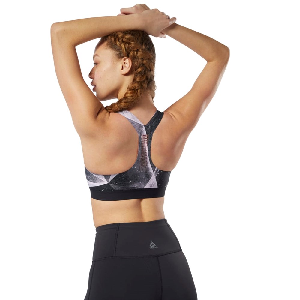 Reebok Reebok PureMove Bra - Shattered Ice Motion Sense ™ Černé | NYVBR5286