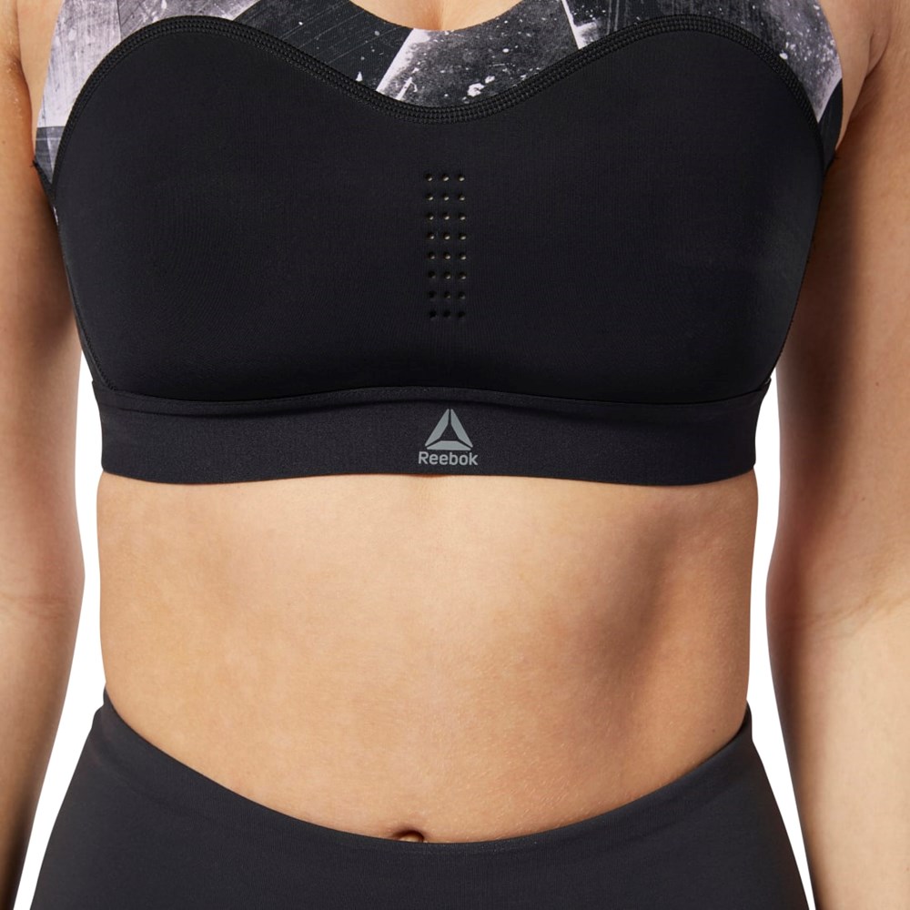 Reebok Reebok PureMove Bra - Shattered Ice Motion Sense ™ Černé | NYVBR5286