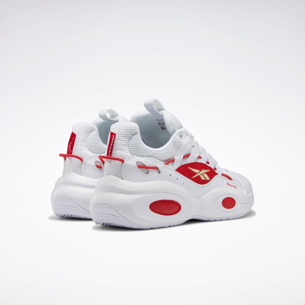 Reebok Reebok Solution Mid Basketball Shoes Bílé Červené Zlaté | ZULKQ0347