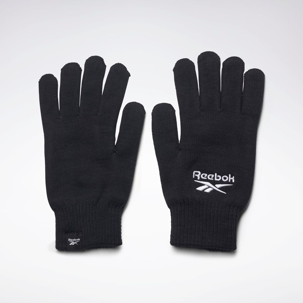 Reebok Sports Essentials Logo Gloves Černé | CBHXZ9605