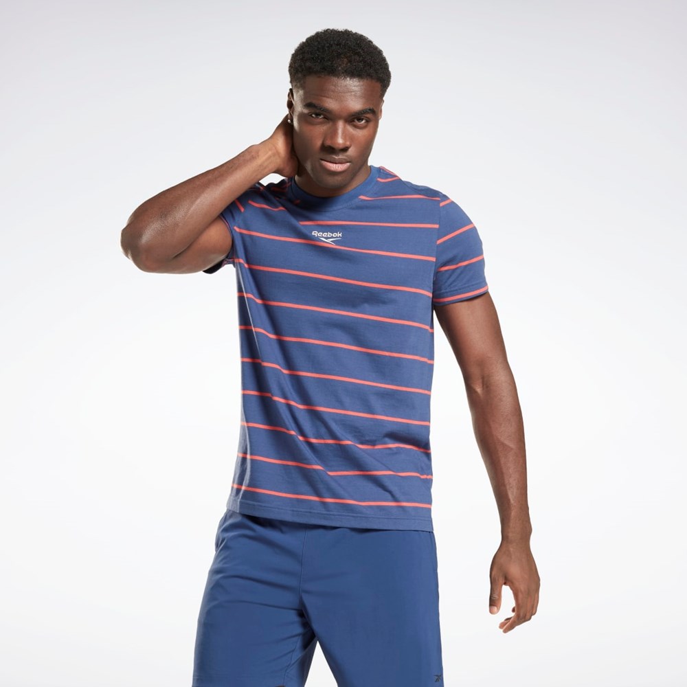 Reebok Stripe T-Shirt Blankyt | RKLBZ8630