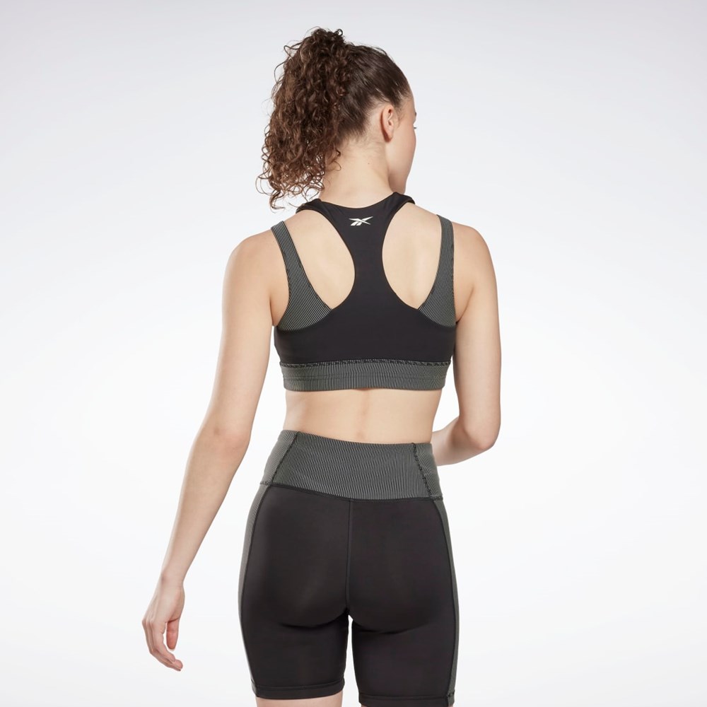 Reebok Studio Layered Bra Top Černé | UXRAT5974