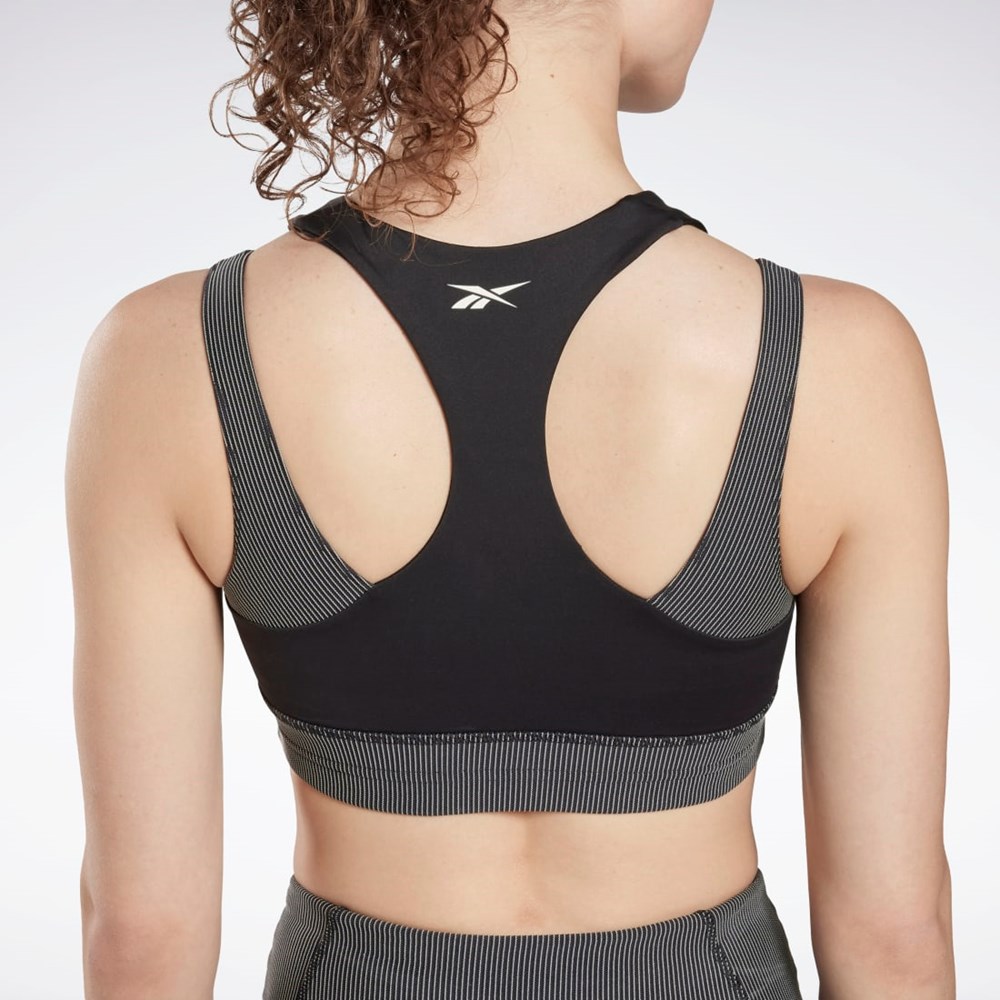 Reebok Studio Layered Bra Top Černé | UXRAT5974