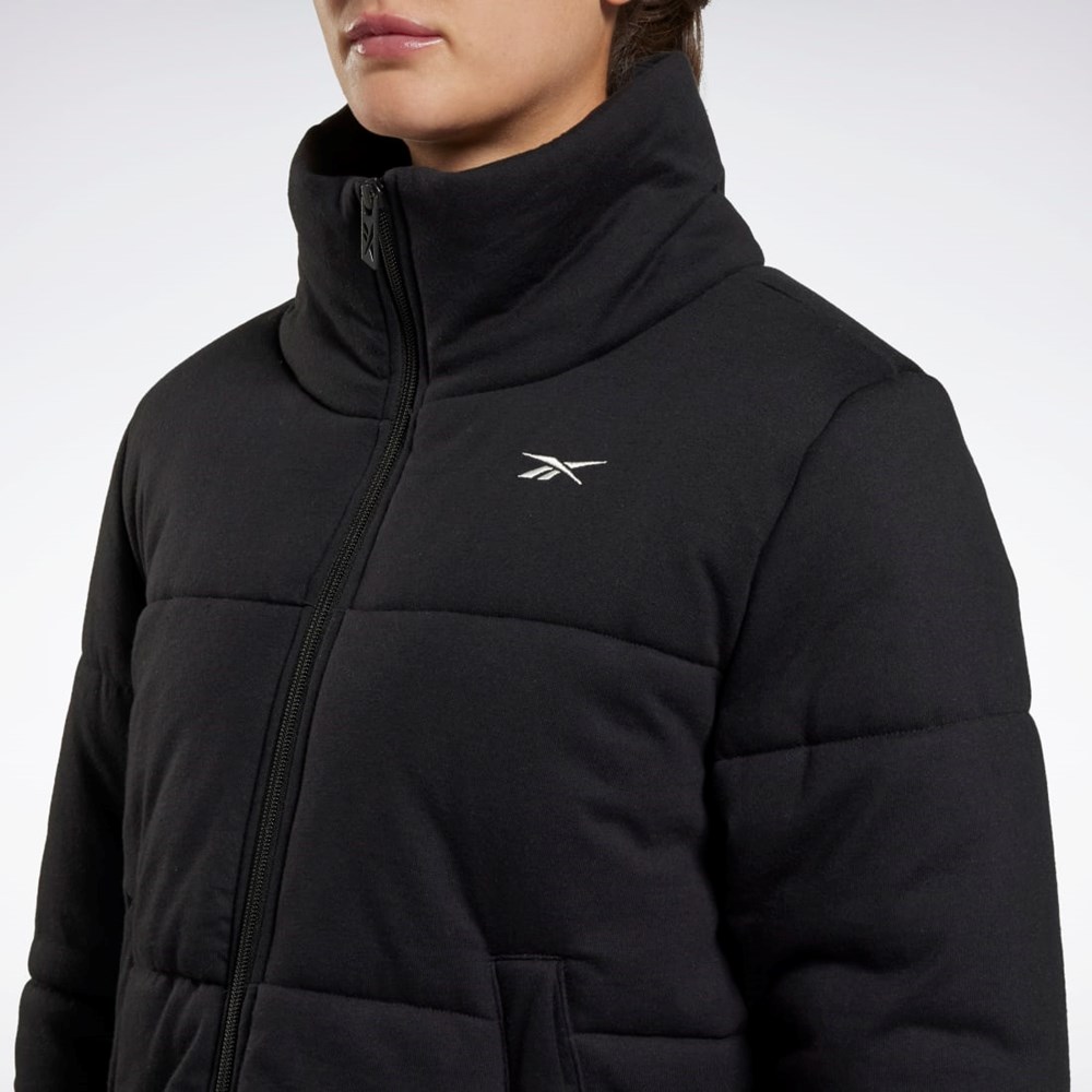 Reebok Studio Puffer Jacket Černé | EJDFP9278