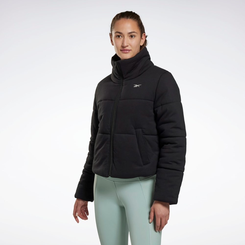 Reebok Studio Puffer Jacket Černé | EJDFP9278