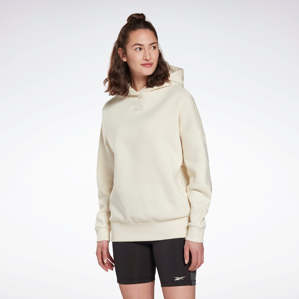 Reebok Studio Recycled Oversize Hoodie Bílé | OKJRY0523