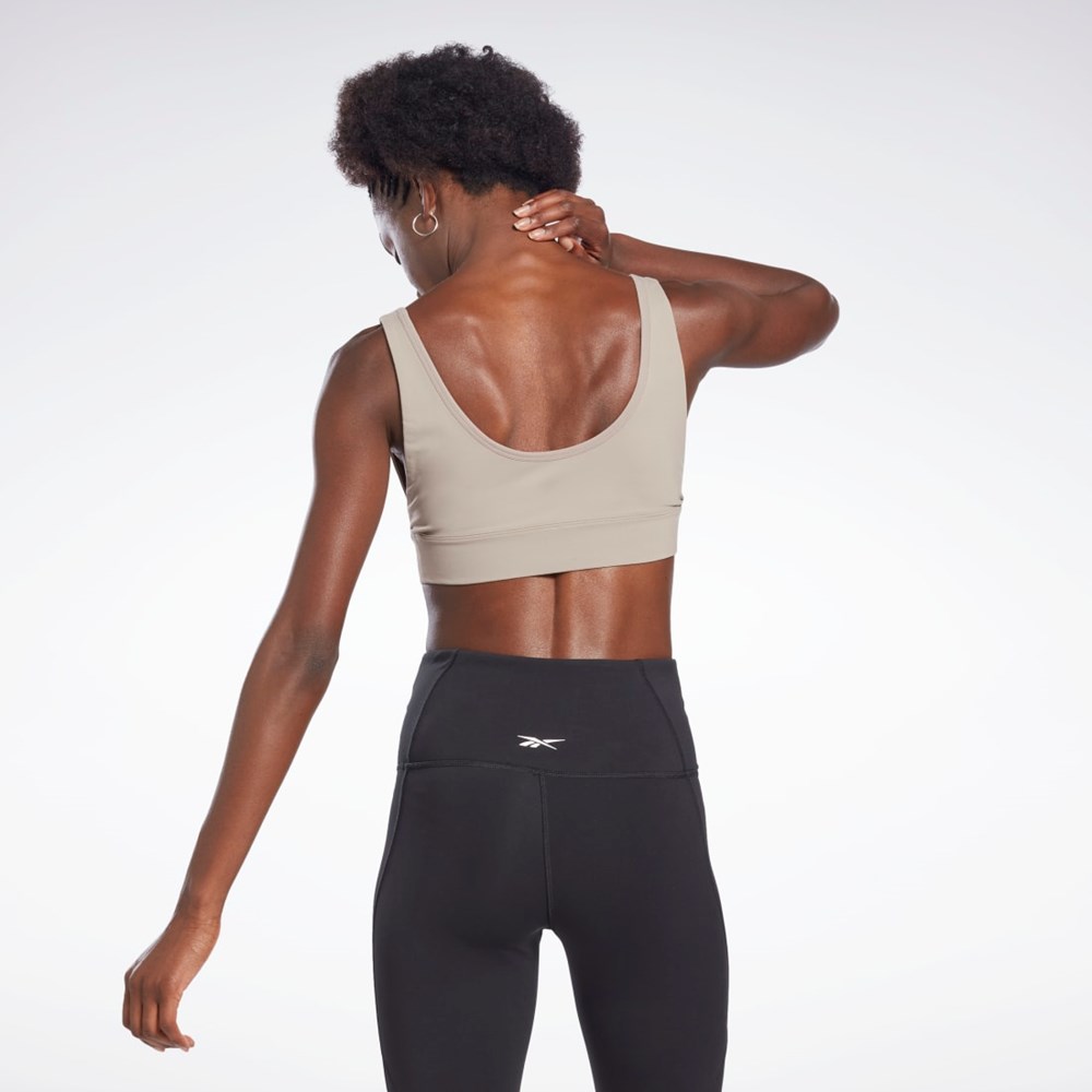 Reebok Studio Reebok Stripped Minimalist Bra Šedé | MRQJP2651