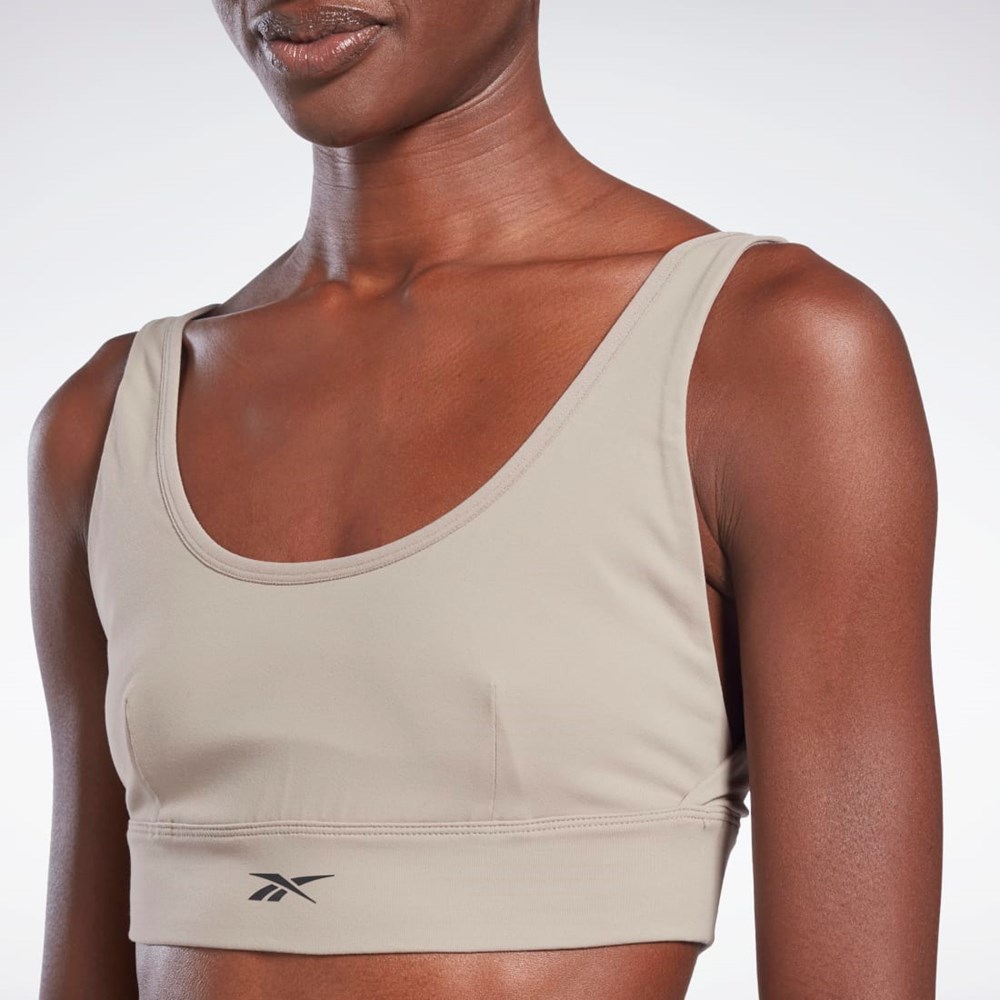 Reebok Studio Reebok Stripped Minimalist Bra Šedé | MRQJP2651