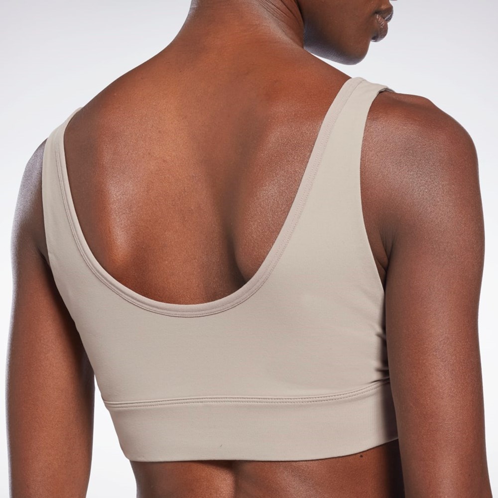 Reebok Studio Reebok Stripped Minimalist Bra Šedé | MRQJP2651