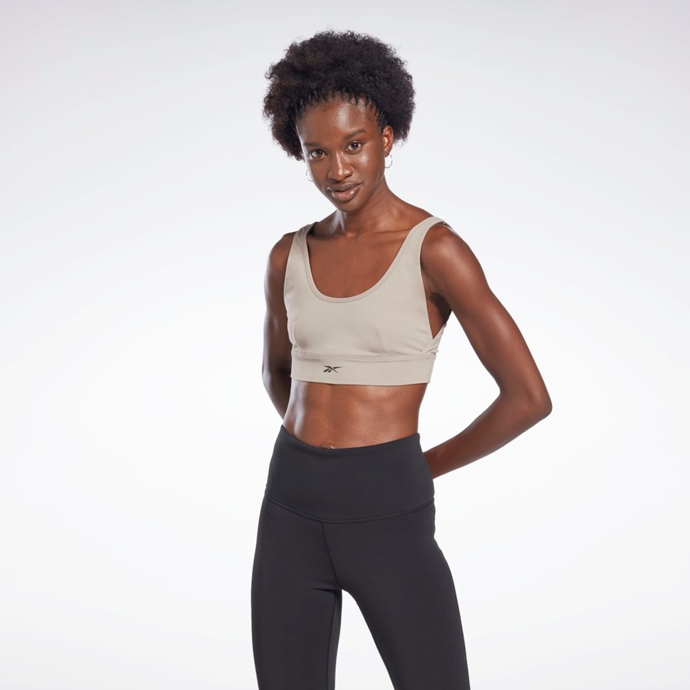 Reebok Studio Reebok Stripped Minimalist Bra Šedé | MRQJP2651