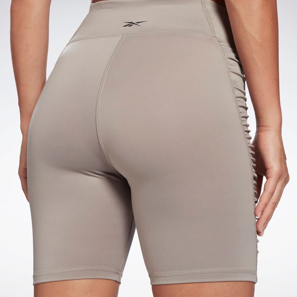 Reebok Studio Ruched High Rise Legging Shorts Šedé | FJYVP5917